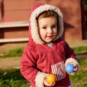 SUDADERA GRANATE BOLSILLO RAYAS NIÑO JOSÉ VARÓN