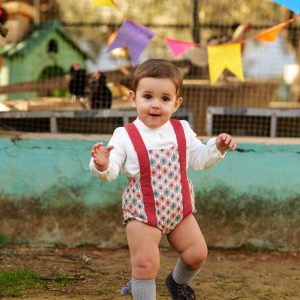 CONJUNTO NIÑO CAMISA Y PETO-RANA ÉTNICO JOSÉ VARÓN