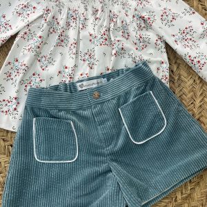 SHORT PANA TURQUESA MANUELA MONTERO