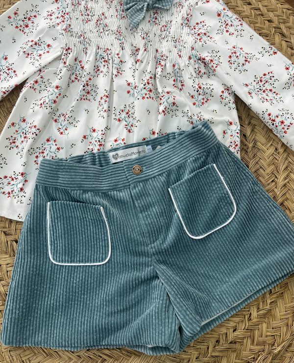 SHORT PANA TURQUESA MANUELA MONTERO