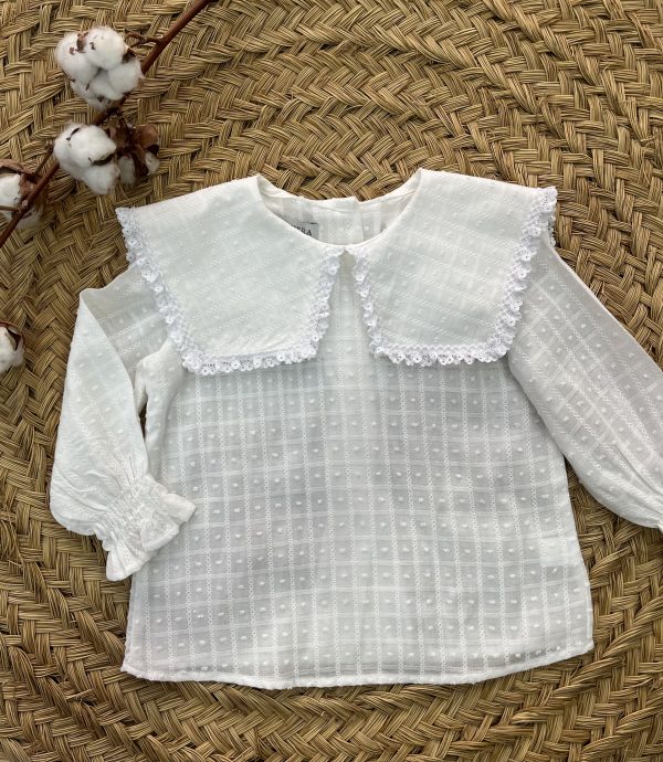 CAMISA BLANCA BORDADA CUELLO