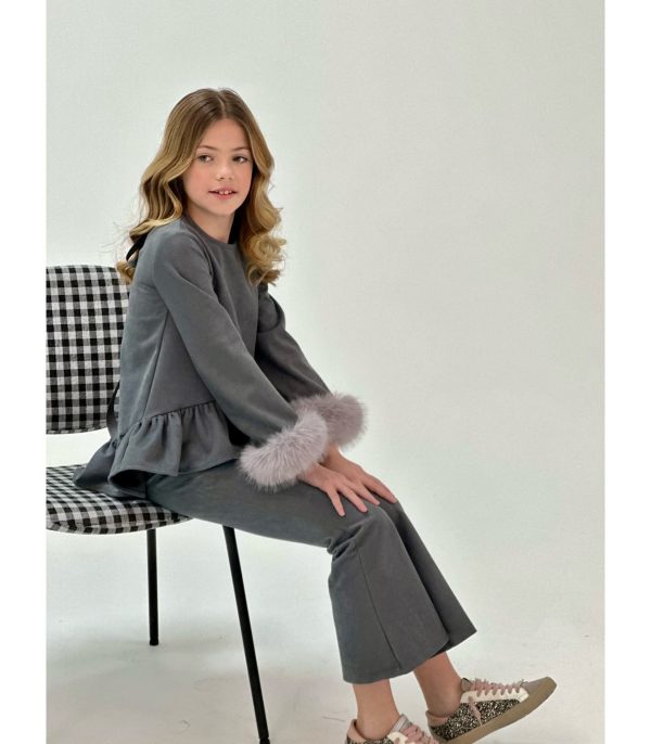 CONJUNTO CLOUD PANTALÓN GRIS EVE CHILDREN