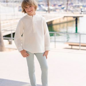 CONJUNTO CAMISA Y PANTALÓN VERDE AGUA