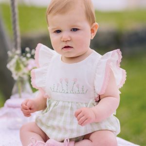 Ranita Bebé Bordado Flores Colección Frescura