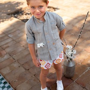 Guayabera Lino Color Caqui José Varón