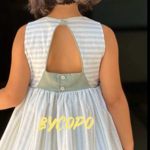 Vestido Rayas Verde Seco Colección Eucalipto