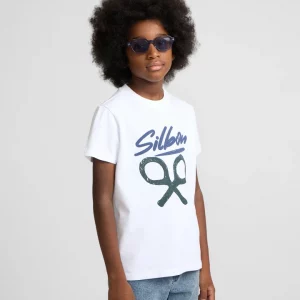 Camiseta niño Silbon dibujo blanca