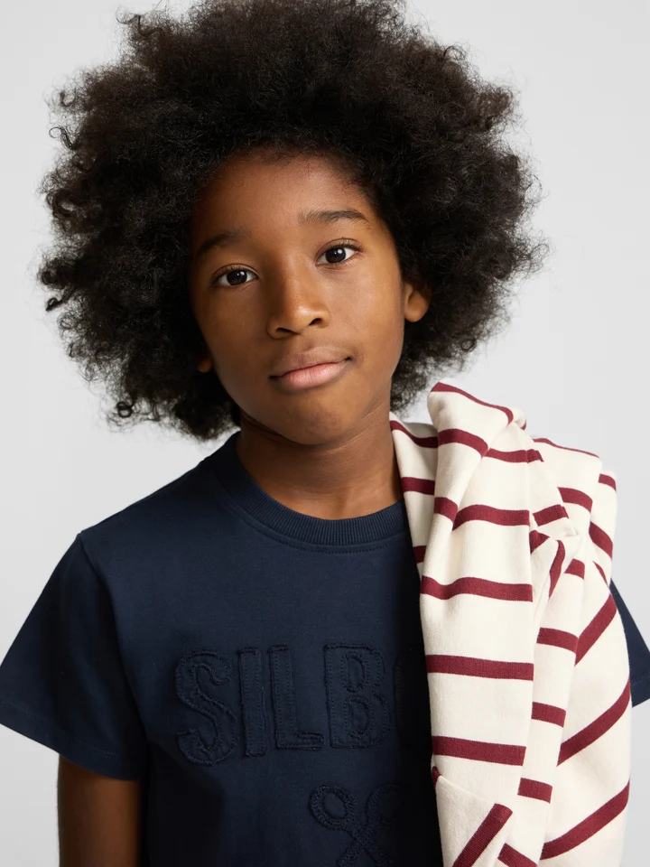Camiseta niño Silbon logo tono azul marino - Imagen 2