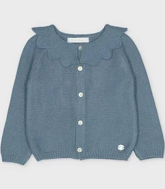 Chaqueta Punto Niña Cuello Volante Riosa