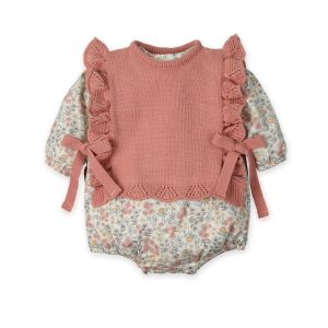 Pelele Tejido + Chaleco Tricot Liberty Romantic "ROSEWOOD"