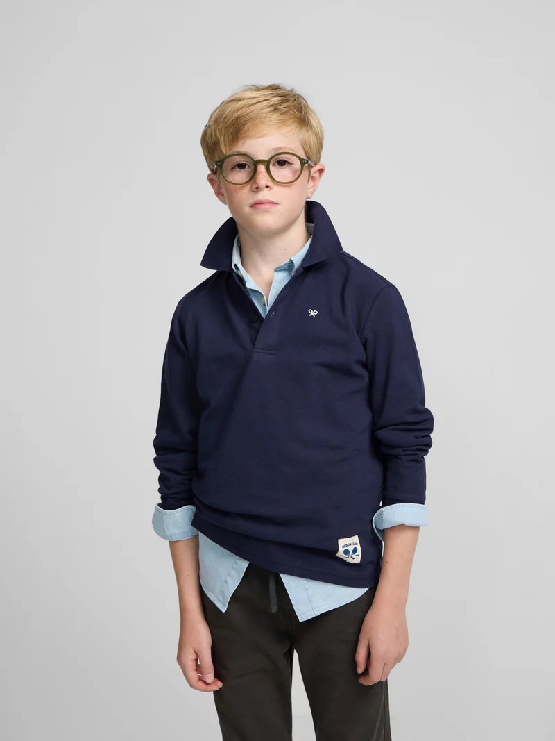 Polo Niño Azul Marino Silbon - Imagen 2