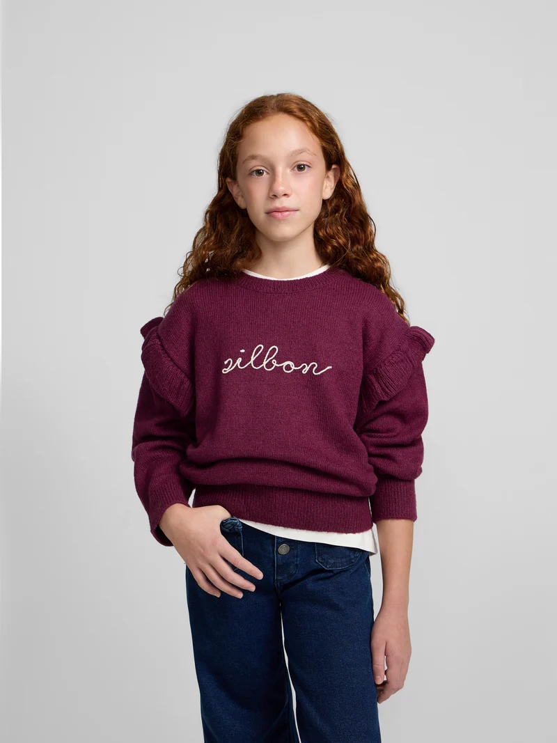 Jersey Niña Volantes Morado Silbon