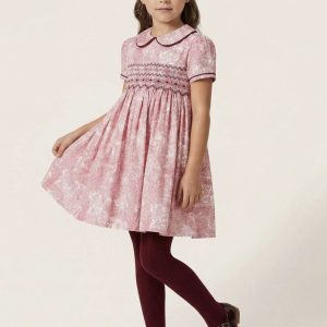 Vestido Colección Cerezo Punto Smock Tartaleta
